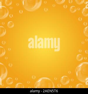 Frame of beautiful bubbles Stock Vector