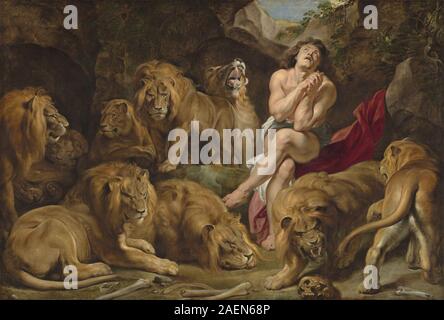 Sir Peter Paul Rubens, Daniel in the Lions' Den, c 1614-1616, Daniel in the Lions' Den; c. 1614/1616 Stock Photo