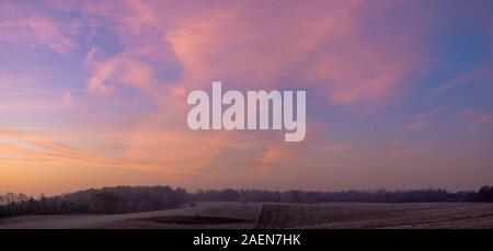 beautiful sky multi-colored sky just before sunrise Stock Photo