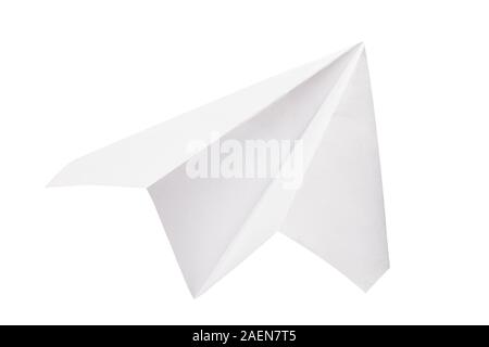 Paper plane isolated on white background Stock Photo