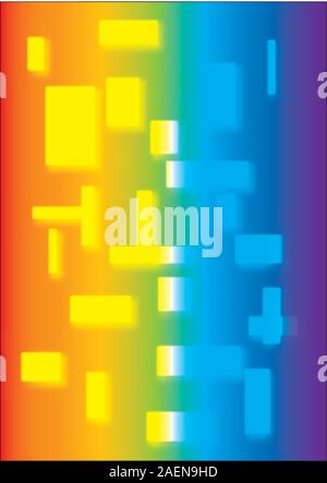 squares on the grunge wall, abstract background Stock Vector
