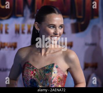 Los Angeles, USA. 9th Dec 2019. Cast member Madison Iseman attends the premiere of the motion picture comedy 'Jumanji: The Next Level' at the TCL Chinese Theatre in the Hollywood section of Los Angeles on Monday, December 9, 2019. Storyline: The gang is back but the game has changed. As they return to Jumanji to rescue one of their own, they discover that nothing is as they expect. Credit: UPI/Alamy Live News Stock Photo