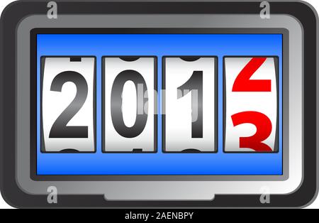 2013 New Year counter, vector. Stock Vector