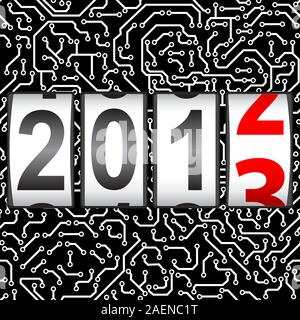 2013 New Year counter, vector. Seamless pattern. Stock Vector