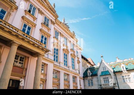 Primate's Palace and square at old town in Bratislava, Slovakia Stock Photo