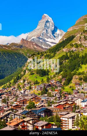 Panoramic aerial view of Matterhorn, Switzerland Stock Photo - Alamy