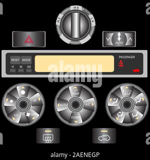 Remote control climate controlled car. Stock Vector