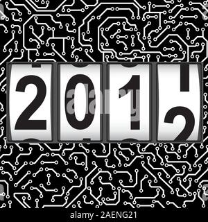 2012 New Year counter, vector. Seamless pattern. Stock Vector