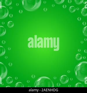 Frame of beautiful bubbles Stock Vector