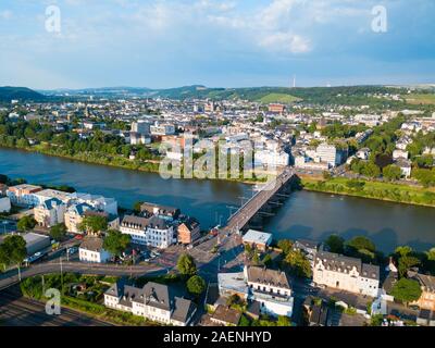 Trier aerial panoramic view. Trier is a city on the banks of the Moselle river in Germany Stock Photo