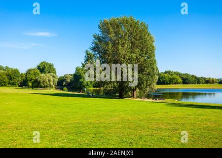 Rheinaue amusement park or Freizeitpark Rheinaue is a public park in Bonn city, Germany Stock Photo