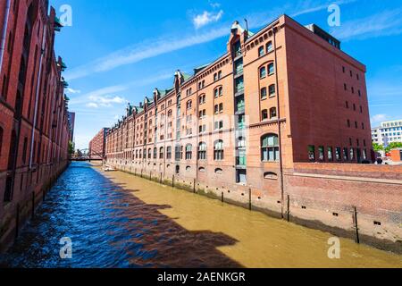 Miniature Wonderland building is a model railway attraction in Hamburg, Germany Stock Photo