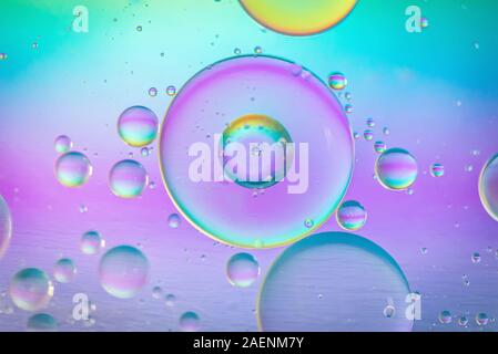 Multicolored abstract background picture made with oil, water and soap Stock Photo