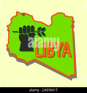 Stop military operations in Libya. Stock Vector
