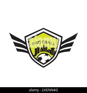 Football vector logo. Soccer logo. Soccer icon. Soccer emblem. Soccer badge Stock Vector