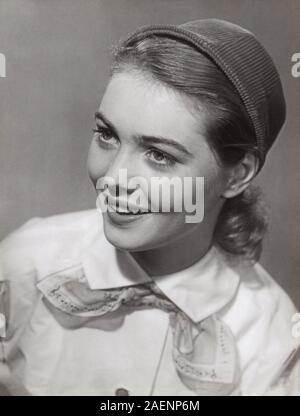 Ingeborg Schöner, deutsche Schauspielerin, Deutschland um 1955. German actress Ingeborg Schoener, Germany around 1955. Stock Photo