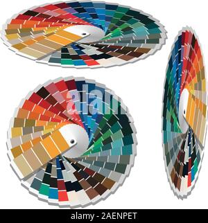 Color palette guide for printing industry. Vector illustration. Stock Vector
