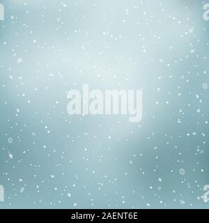 Christmas snowy winter sky template Stock Vector