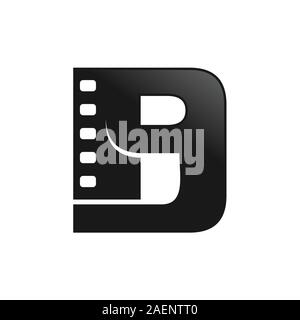 Movie Media Film Initial B Lettermark Vector Symbol Graphic Logo Icon Design Template Stock Vector