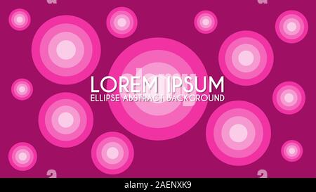 Colorful Ellipse Background Design Concept, Abstract Background Design Template, Red Pink Purple Violet Gradation, Gradient, Rounded Shape, Circle Stock Vector