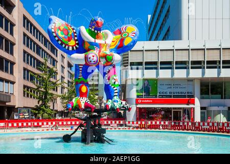 DUISBURG, GERMANY - JULY 03, 2018: Lifesaver or Life Saver sculpure in the old town of Duisburg city in Germany Stock Photo