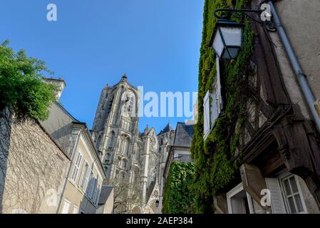 Bourges (central France): Bourges Cathedral, Gothic cathedral registered as a UNESCO World Heritage Site. Stock Photo