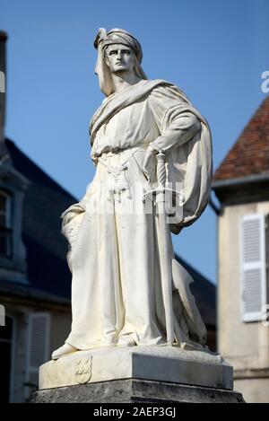 Bourges (central France): statue of Jacques Coeur by Auguste Preault Stock Photo