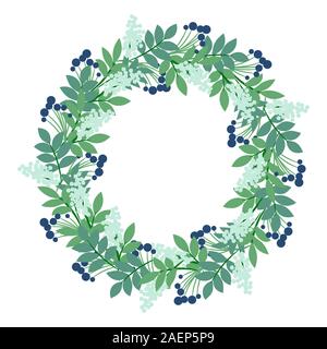 Floral wreath vector clipart illustration. Flower garland for craft and scrapbook. Stock Vector