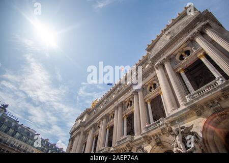 Opera Garnier at Paris in the sun Stock Photo