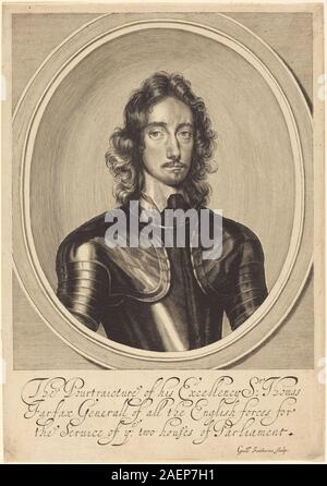 William Faithorne after Robert Walker, Lord Thomas Fairfax, Lord Thomas Fairfax Stock Photo