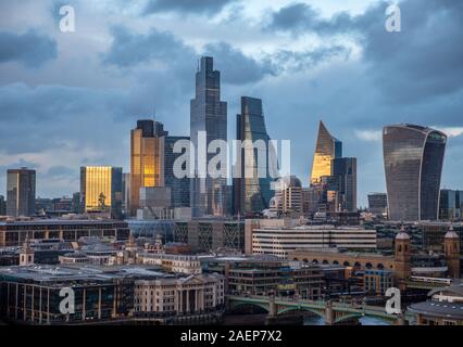 Storm Clouds on A winters Day City of London, London, England, UK GB. Stock Photo