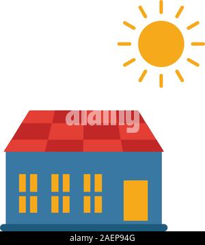 Solar Battery Roof icon. Simple element from smart devices icons collection. Creative Solar Battery Roof icon ui, ux, apps, software and infographics Stock Vector