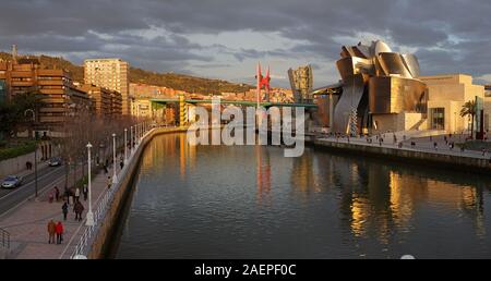 Guggenheim Museum by Frank Gehry in Bilbao, Spain Stock Photo