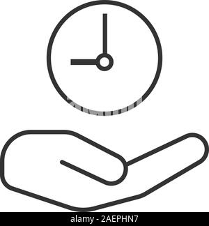 flat hand giving the clock icon Stock Vector Image & Art - Alamy