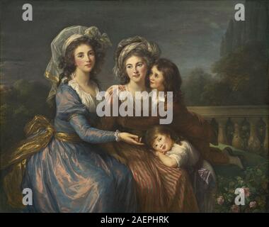 Élisabeth-Louise Vigée Le Brun, The Marquise de Pezay, and the Marquise de Rougé with Her Sons Alexis and Adrien, 1787, The Marquise de Pezay, and the Marquise de Rougé with Her Sons Alexis and Adrien; 1787 date Stock Photo