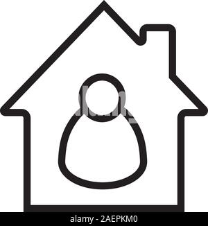 tenant line icon, outline symbol, vector illustration, concept sign ...