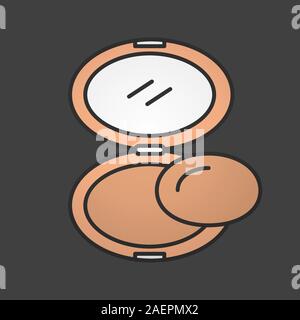 Powder color icon. Rouge. Isolated vector illustration Stock Vector