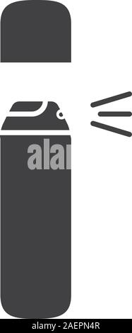 Spray antiperspirant glyph icon. Silhouette symbol. Deodorant. Negative ...