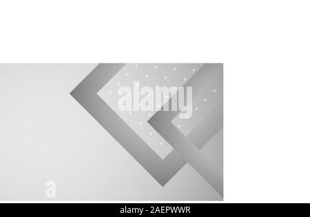 Abstract white and gray color shapes background. Stock Vector