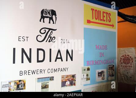 The Indian Brewery Company,Snowhill,Arch 16 Livery Street, Birmingham,West Midlands,England,UK, B3 1EU Stock Photo