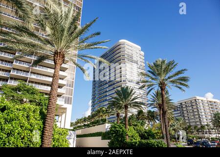 Miami Florida,Bal Harbour,Collins Avenue,oceanfront luxury condominium buildings,high-rises,FL191110005 Stock Photo