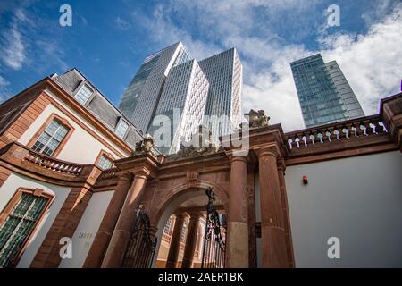 Nextower behind Palais Thurn und Taxis Stock Photo