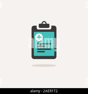 Pharmacy inventory. Icon with shadow on a beige background. Medicine flat vector illustration Stock Vector