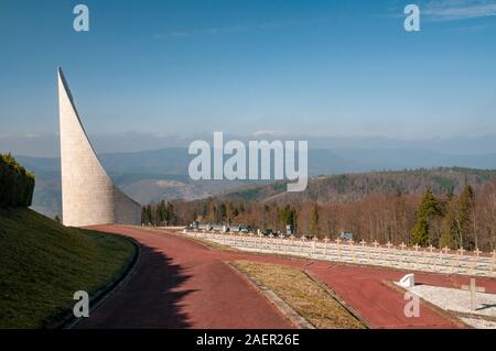 Memorial and cemetery, Natzweiler-Struthof concentration camp, Bas-Rhin (67), Grand Est, France Stock Photo