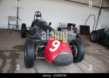 Goodwood GRRC members meeting chichester west sussex motor racing circuit historic vehicles sping Stock Photo