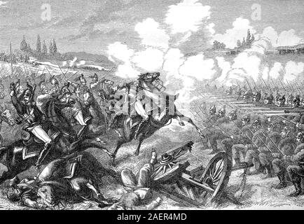 Battle of Reichshoffen, Franco-Prussian war, 6th August 1870. Artist ...