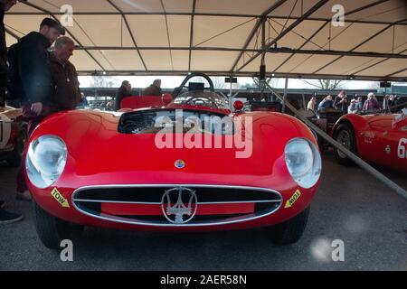 Goodwood GRRC members meeting chichester west sussex motor racing circuit historic vehicles sping Stock Photo