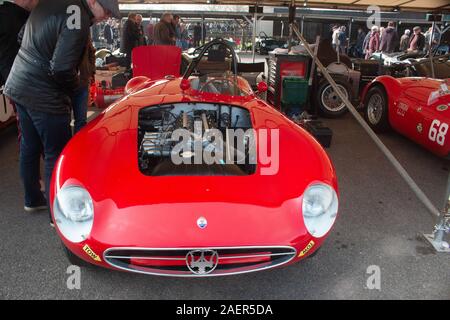 Goodwood GRRC members meeting chichester west sussex motor racing circuit historic vehicles sping Stock Photo