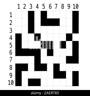 Crossword puzzle vector illustration Eps 10. Stock Vector
