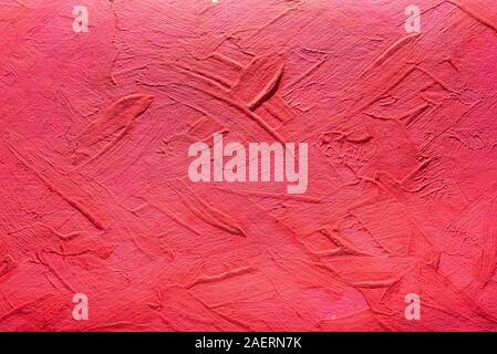 Abstract background of red color from acrylic paints. Concrete background. Stock Photo